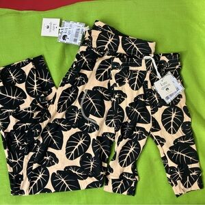 Kate Quinn Black Taro Matching Women’s Pants Size Medium and Baby 12-18 Pants